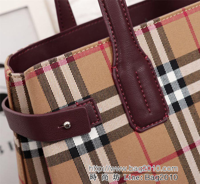 BURBERRY巴寶莉 特托特包款 班納手袋 Vintage復古格紋 手提肩背包  Bhq1253